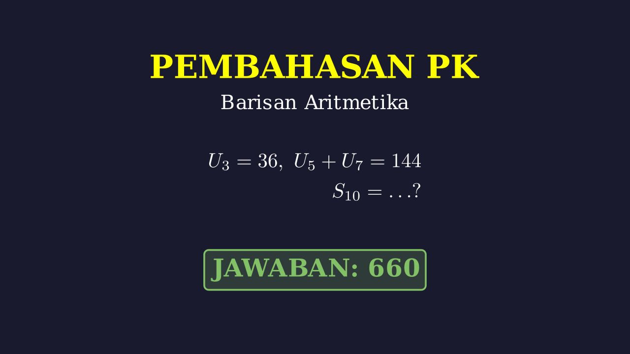 Menghitung Jumlah Deret Aritmetika