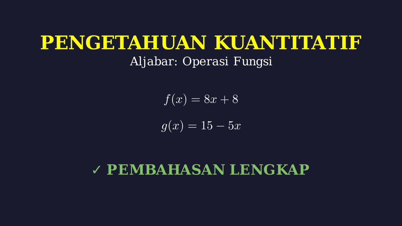 Operasi Penjumlahan Fungsi