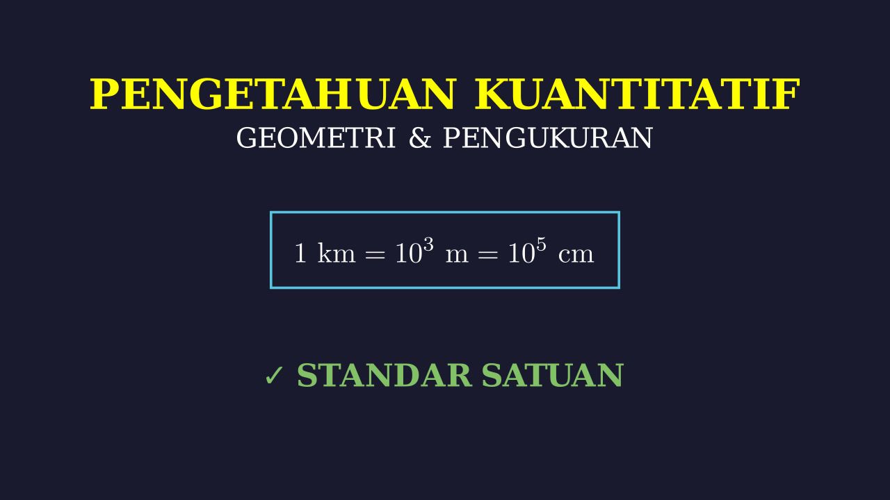 Mengenal Standar Satuan