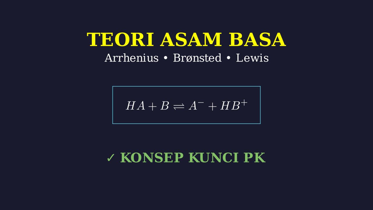 Teori Asam Basa: Arrhenius, Bronsted-Lowry, & Lewis