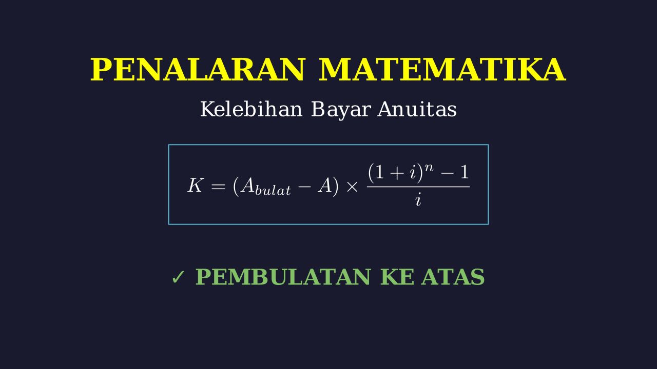 Kelebihan Anuitas: Pembulatan Ke Atas
