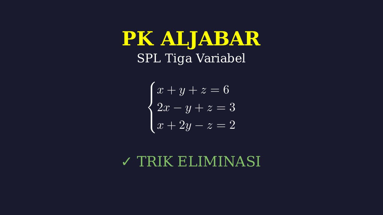 Sistem Persamaan Linear Tiga Variabel
