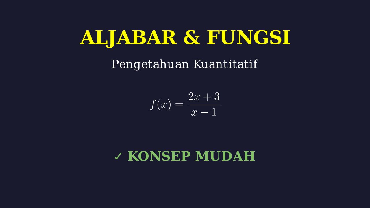 Belajar Konsep Aljabar Dasar