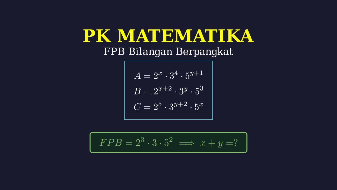 FPB Bilangan Berpangkat: Menghitung x + y