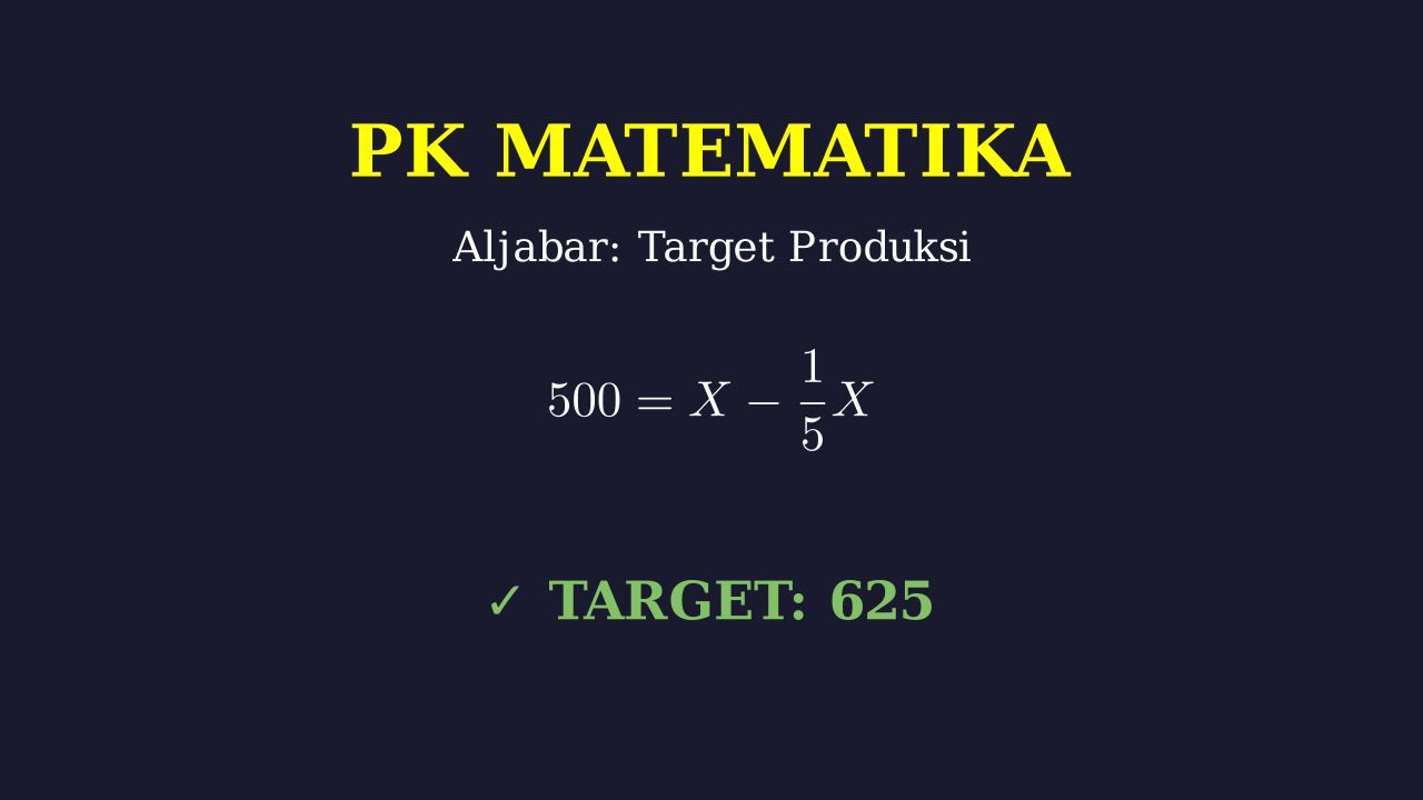 Menghitung Target Produksi