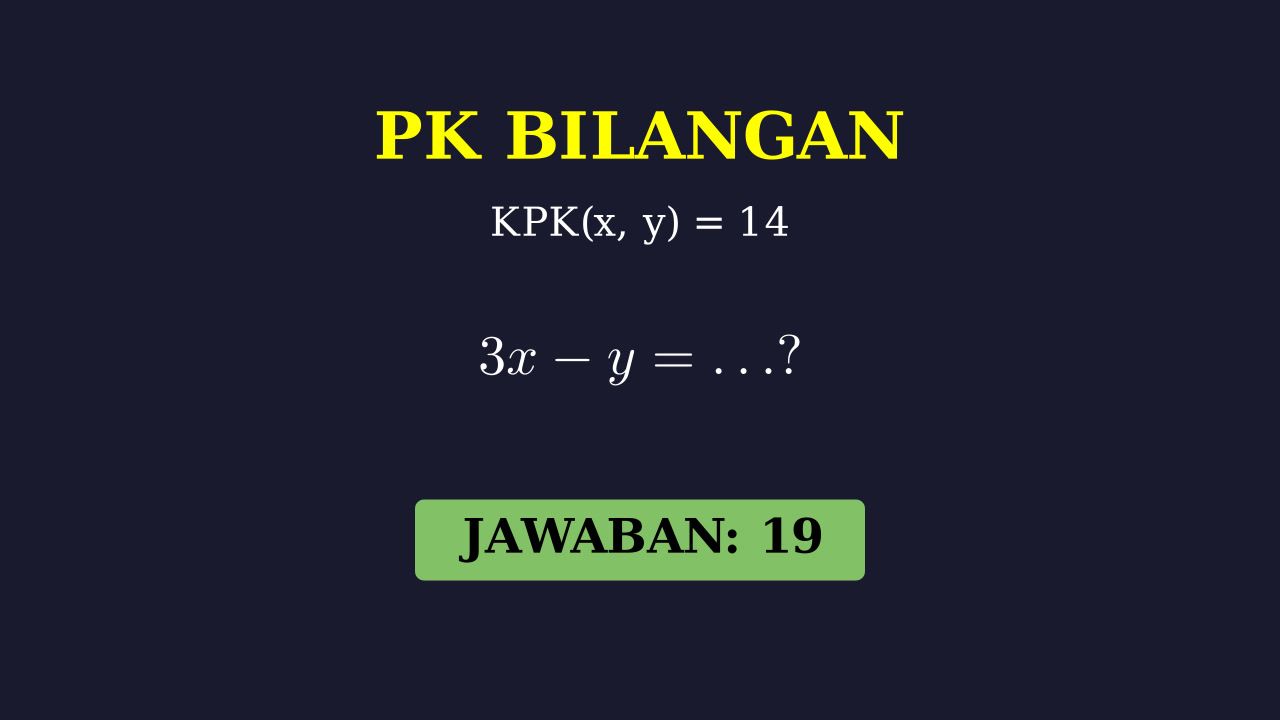 KPK Bilangan Prima: Menentukan Nilai 3x - y