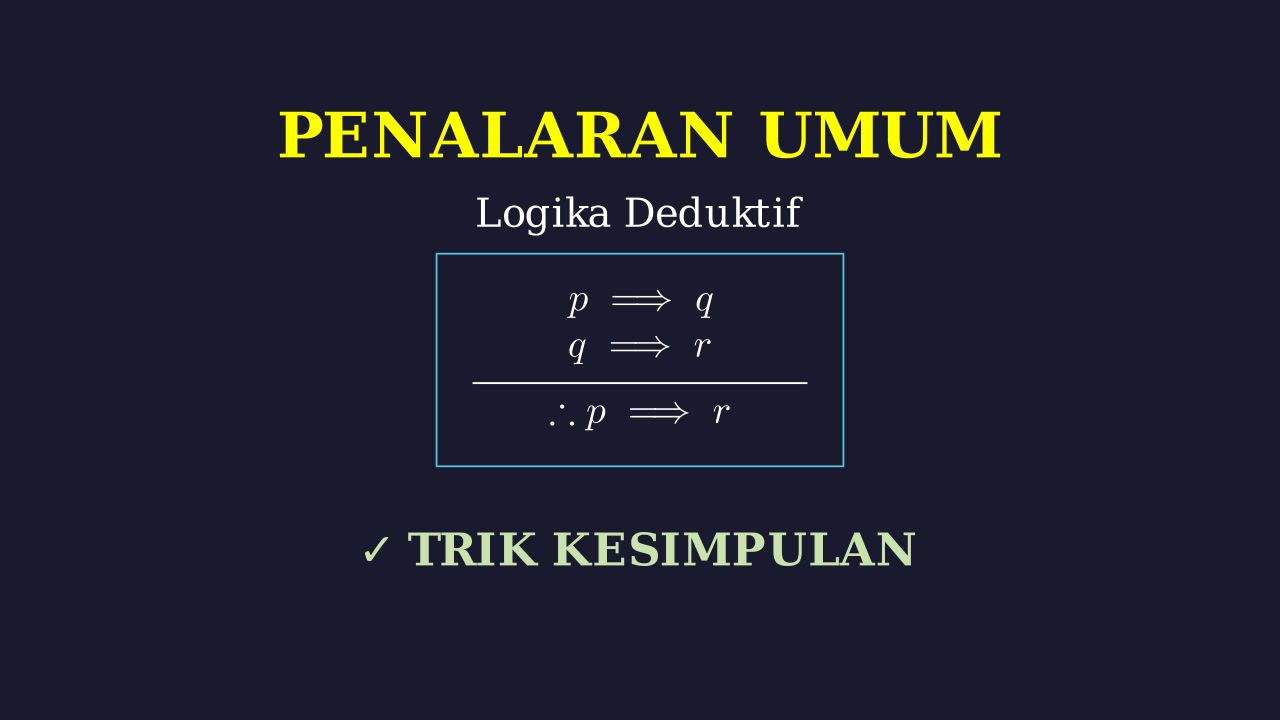 Logika Deduktif: Penarikan Kesimpulan