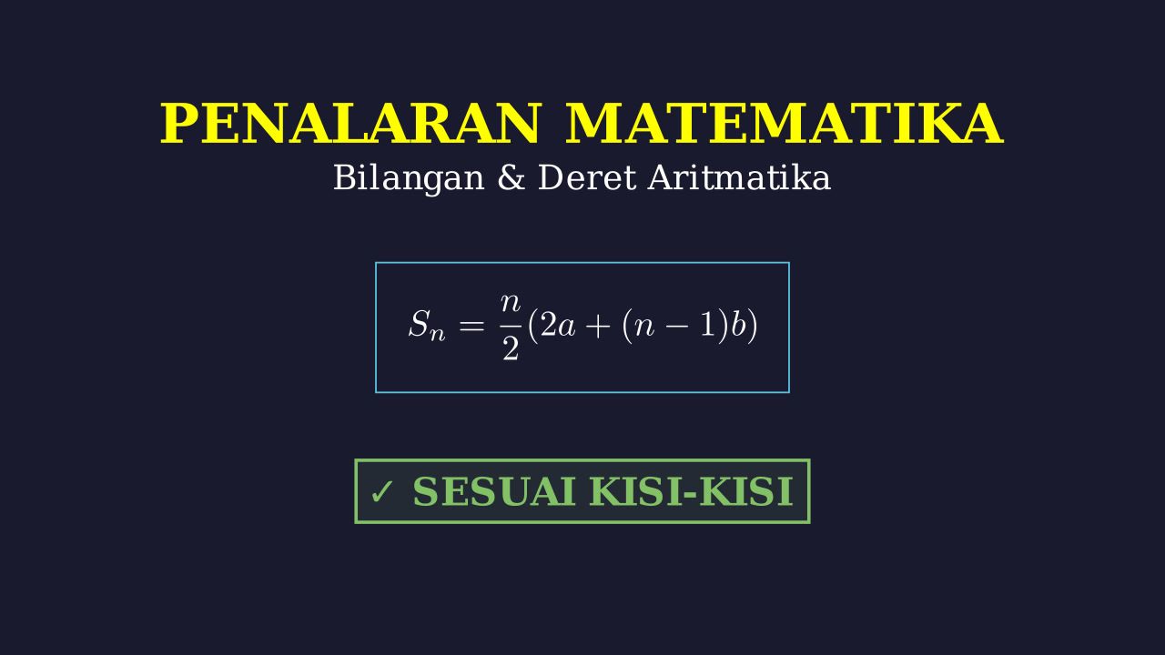 Soal PM: Bilangan, Perbandingan, Deret & Diagram