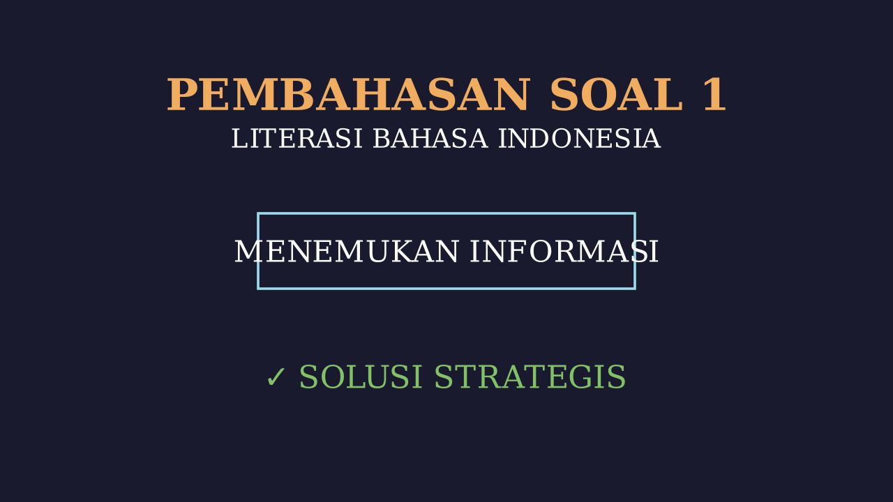 Pembahasan Soal No 1