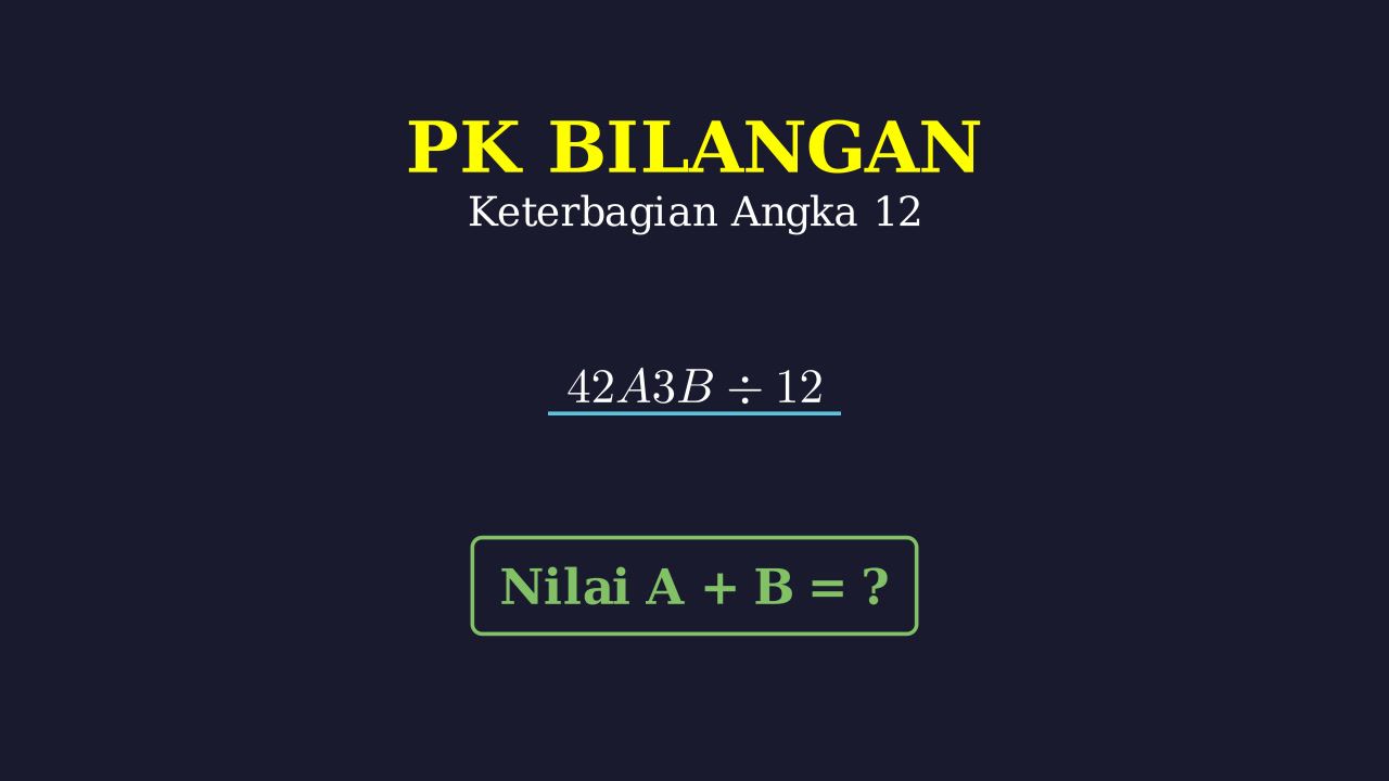 Aturan Keterbagian: Mencari Nilai A + B