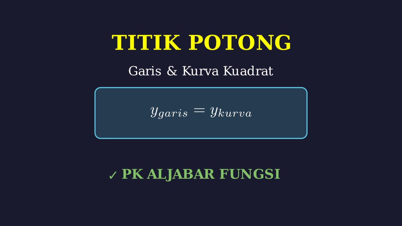 Titik Potong Garis dan Kurva Kuadrat