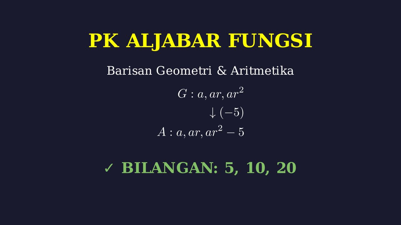 Barisan Geometri dan Aritmetika