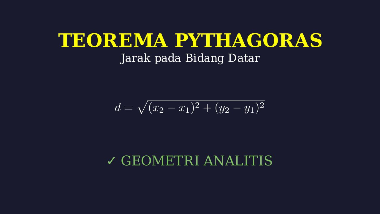 Pythagoras: Menghitung Jarak Bidang Datar