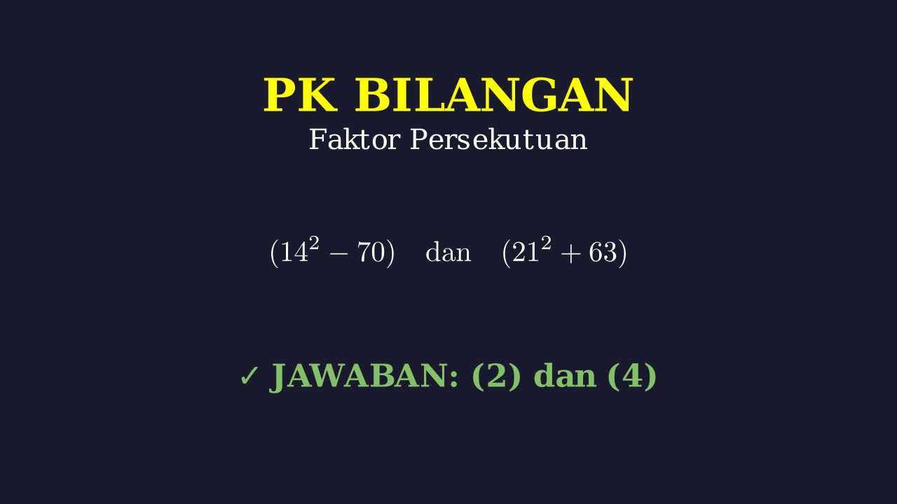 Faktor Persekutuan Bilangan Kuadrat