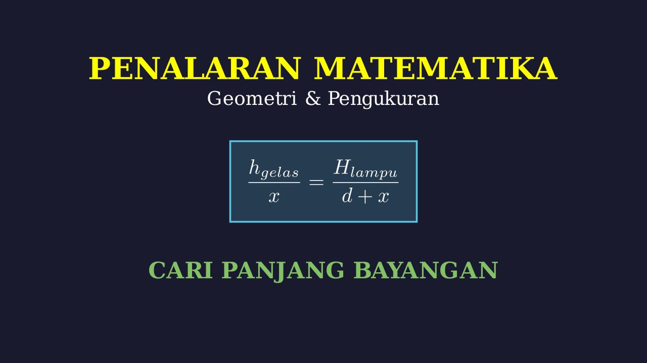Menghitung Panjang Bayangan Benda