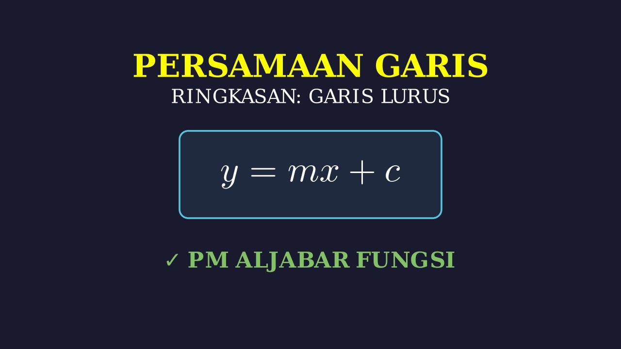 Ringkasan Persamaan Garis Lurus