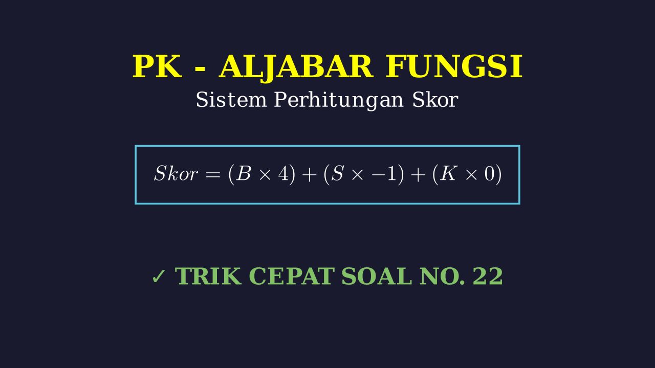 Menghitung Skor Kuis: Benar, Salah, Kosong