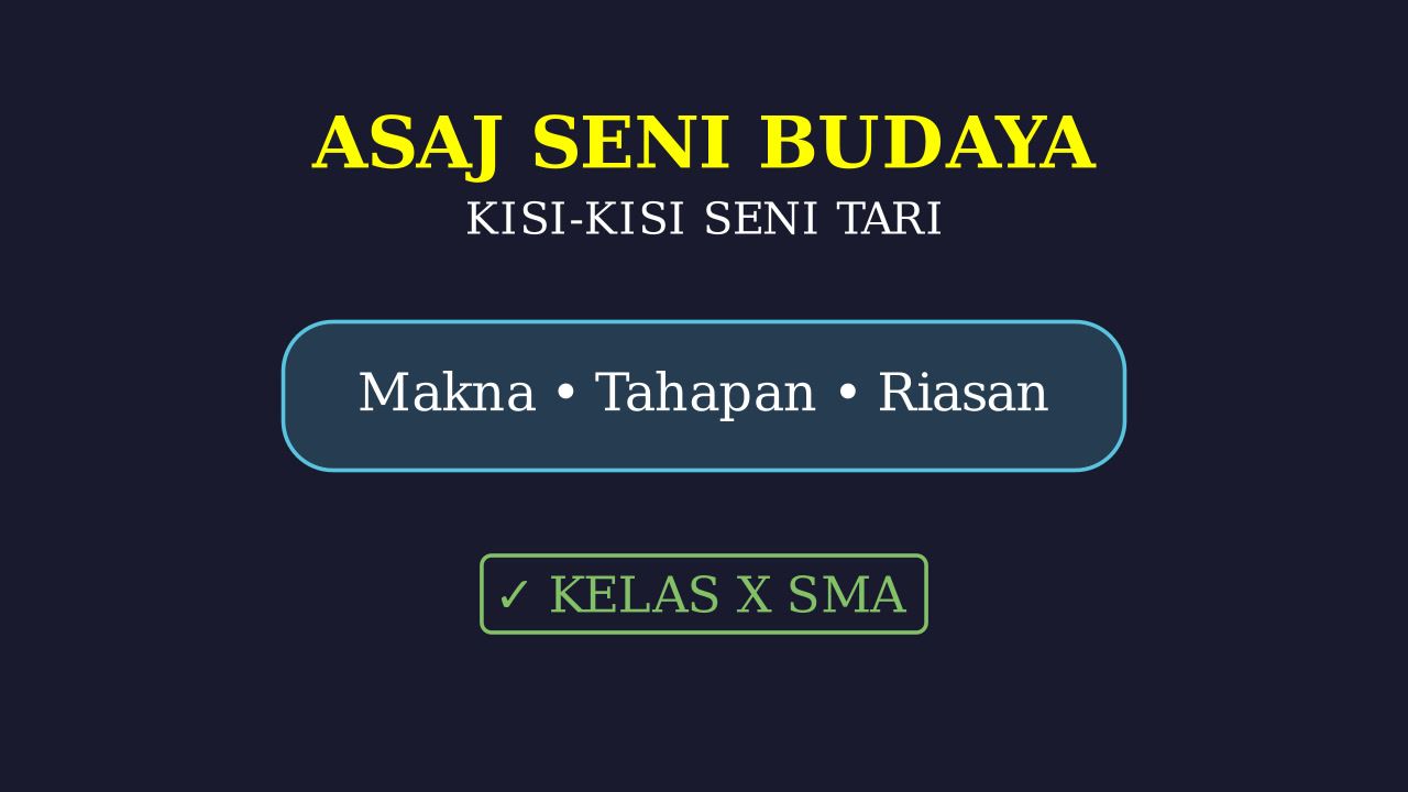 Kisi-kisi ASAJ Seni Budaya X: Materi Tari Kreasi