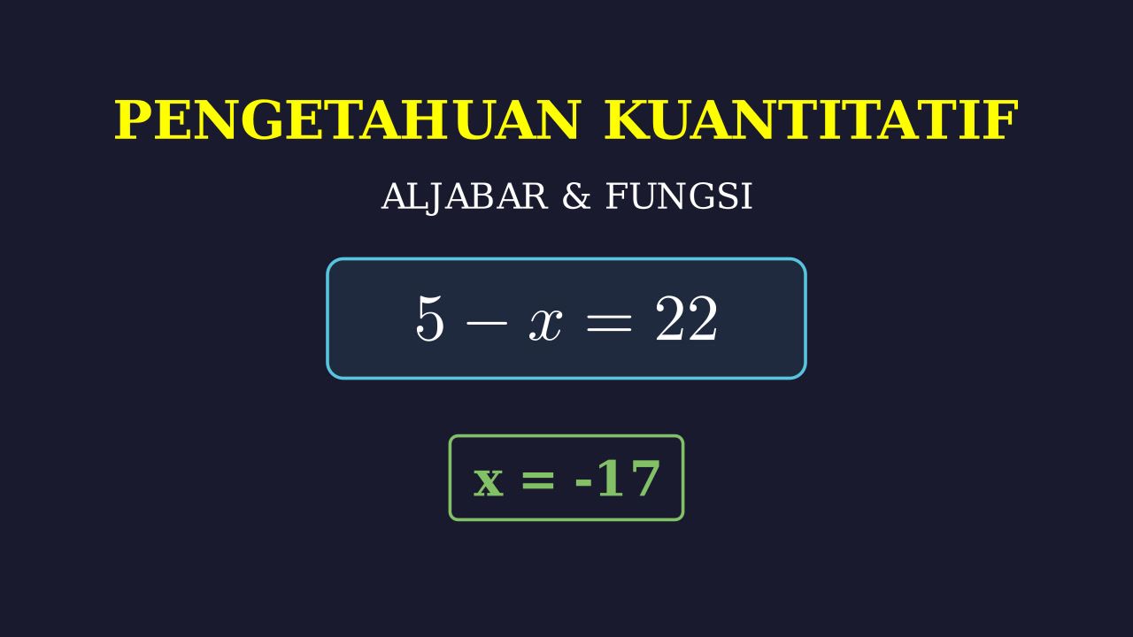 Menyelesaikan Persamaan Linear