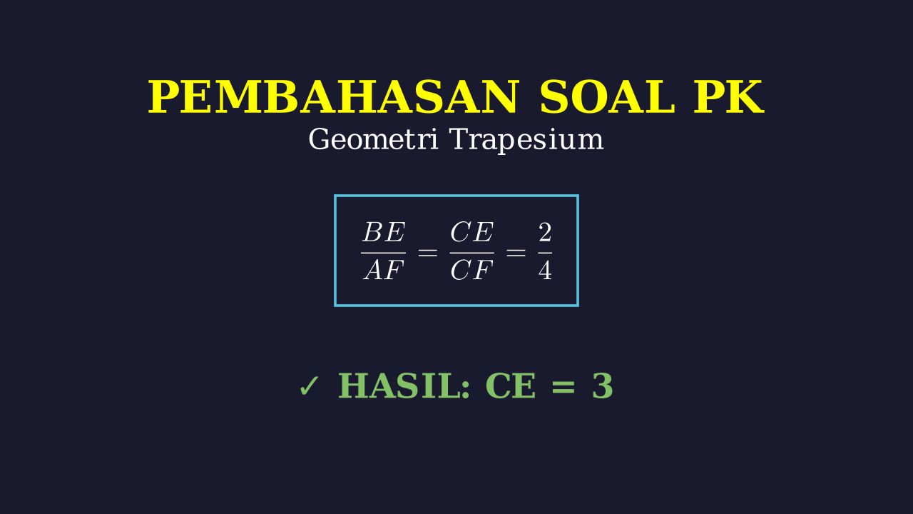 Geometri Trapesium: Perpanjangan Garis