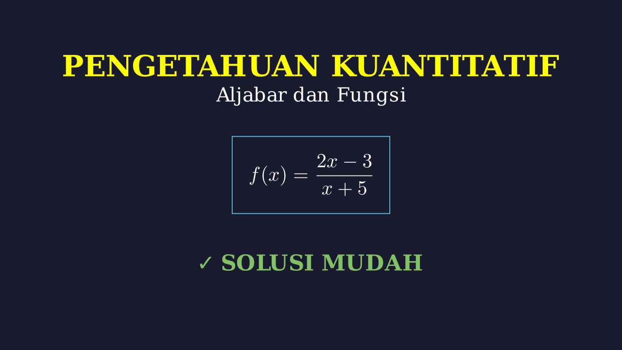 Menentukan Nilai Variabel X