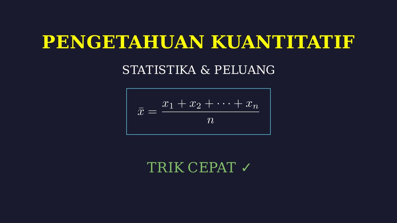 Statistika Dasar: Penjelasan Dan Cara Cepat