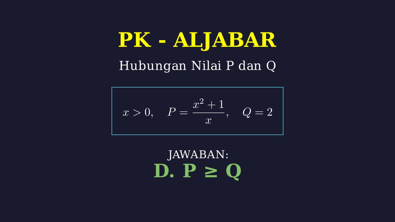 Perbandingan Nilai P dan Q