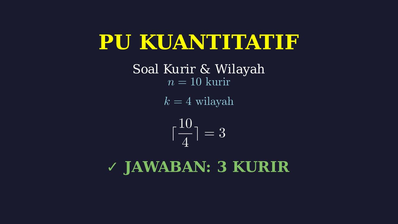 Soal Cerita: Distribusi Kurir
