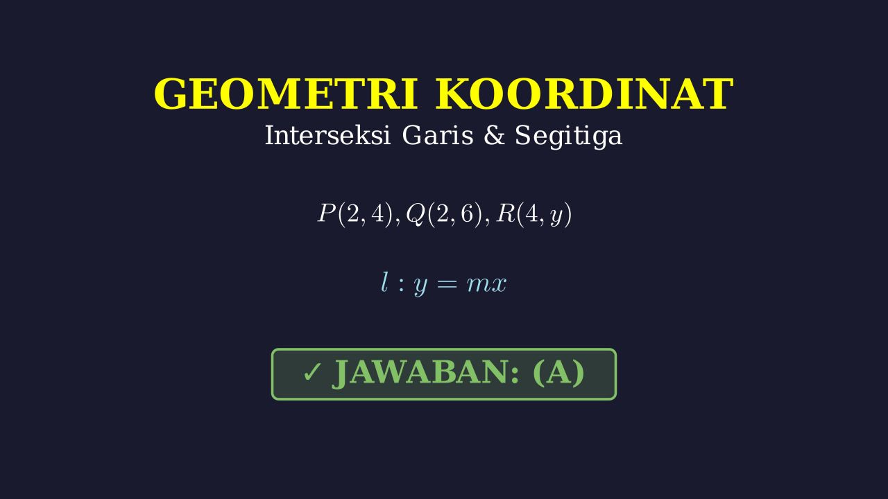 Analisis Garis Memotong Segitiga PQR