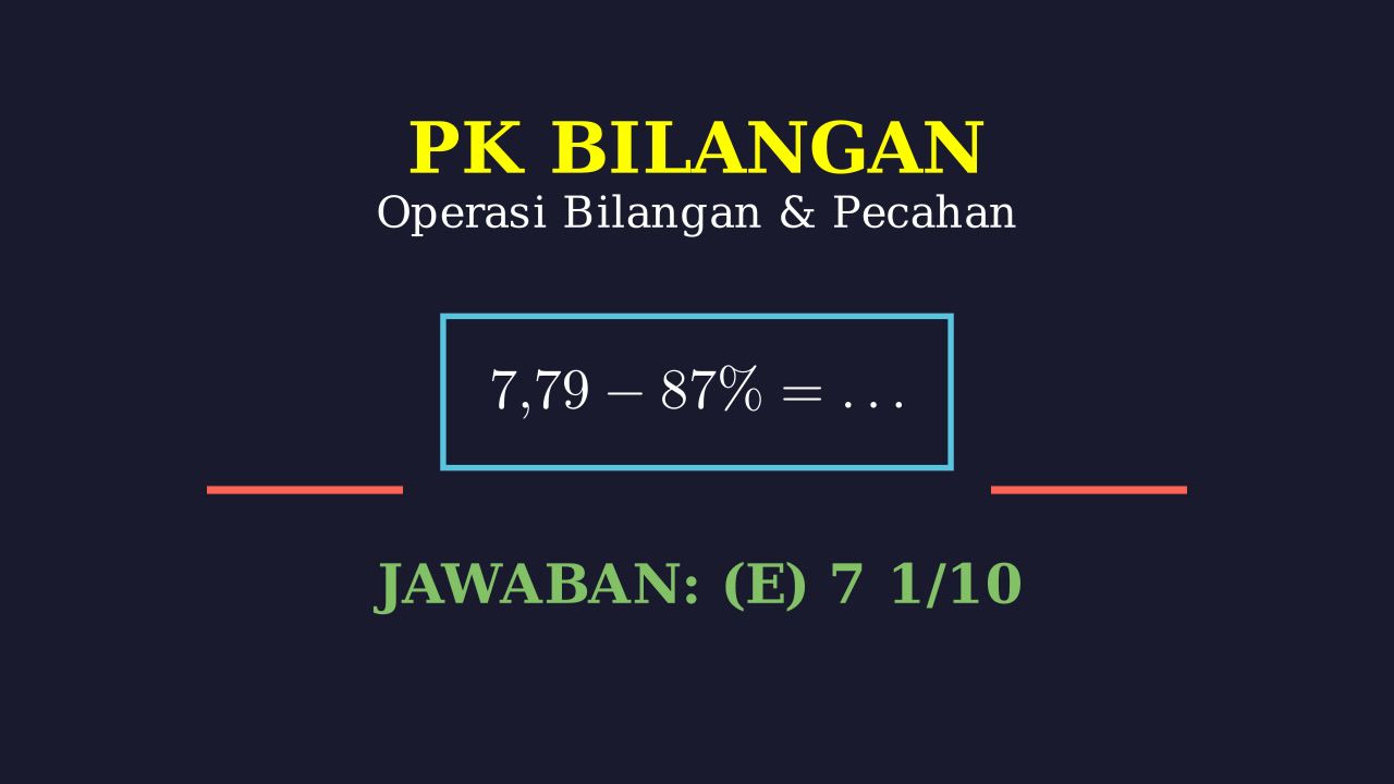 Menghitung Pengurangan Desimal dan Persen
