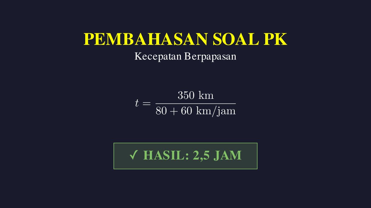 Menghitung Waktu Berpapasan Dua Kereta