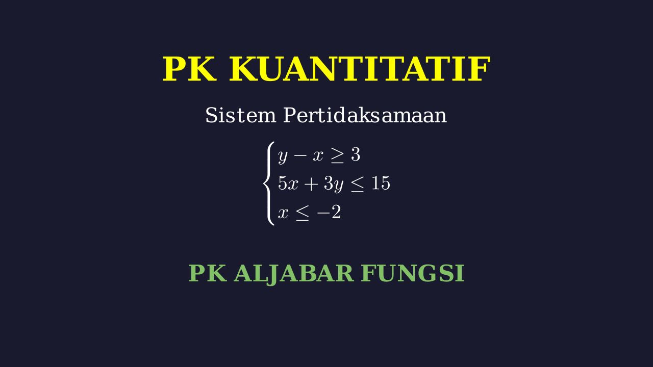 Daerah Sistem Pertidaksamaan Linear