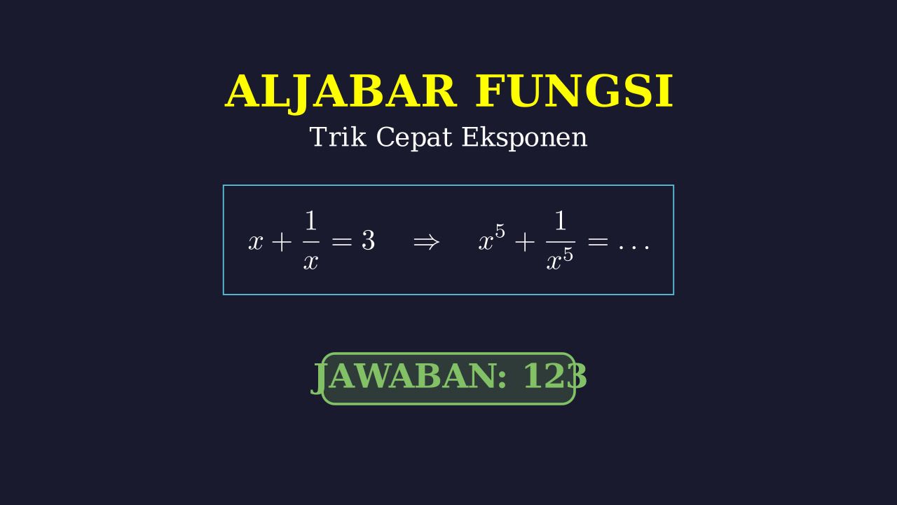 Trik Cepat x⁵ + 1/x⁵
