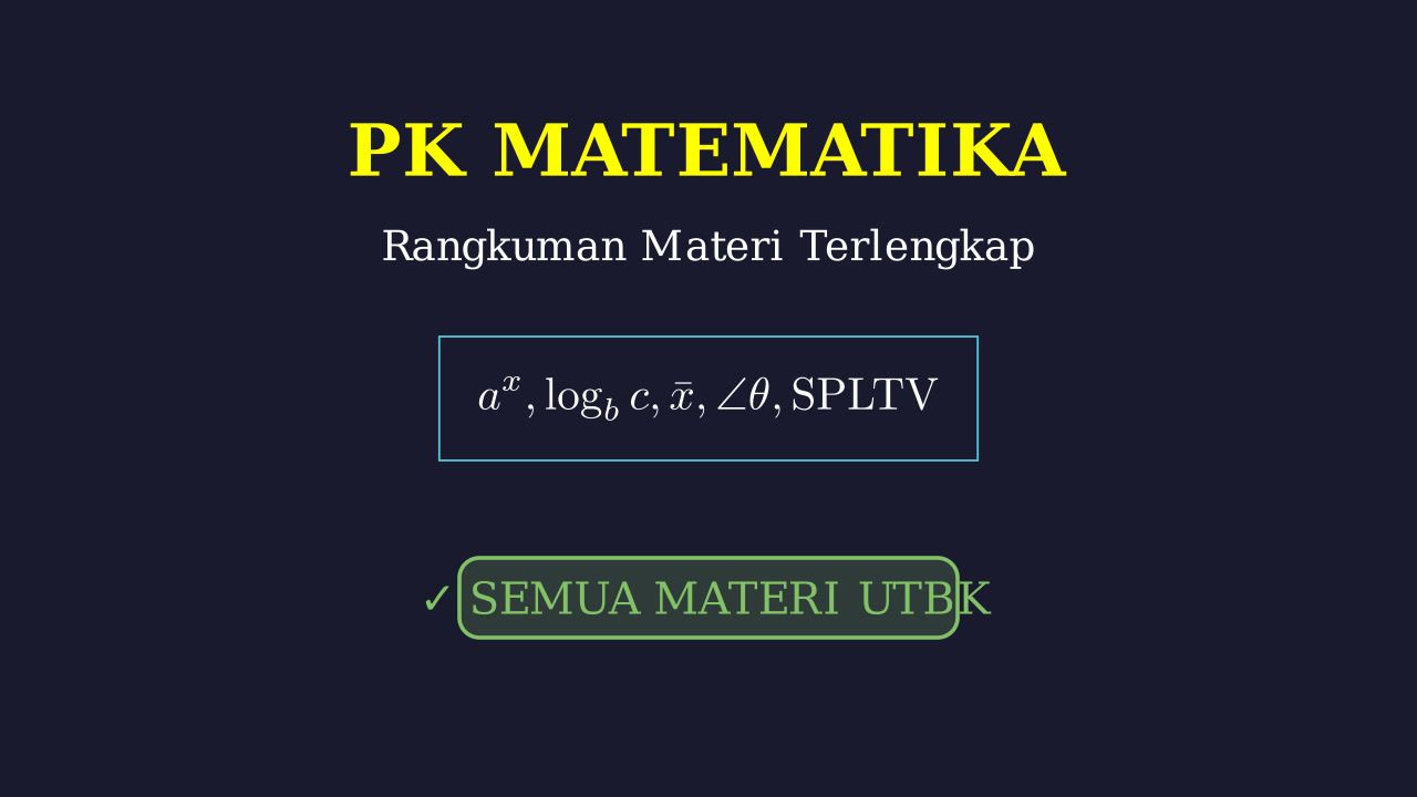 Rangkuman Lengkap Materi Matematika
