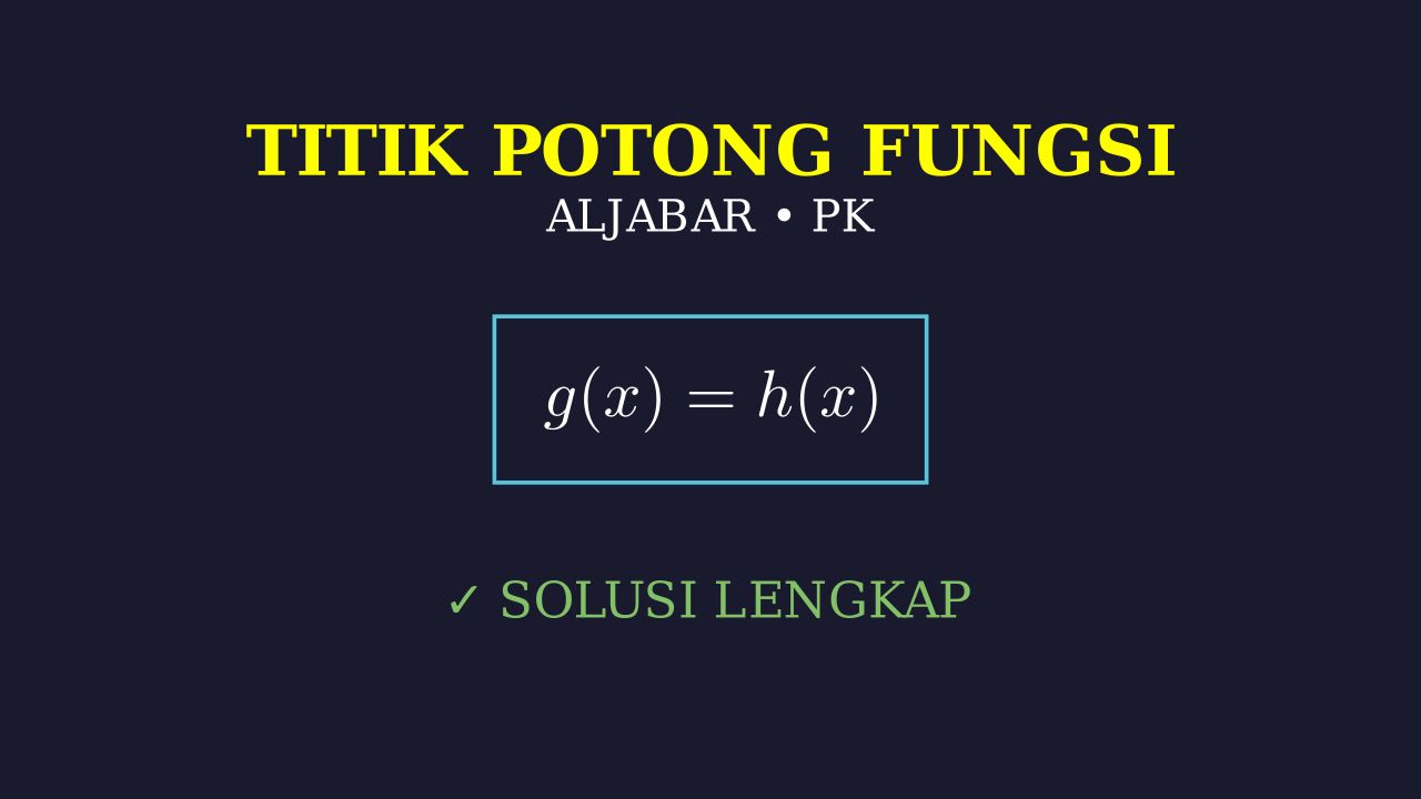 Menentukan Titik Potong Dua Fungsi