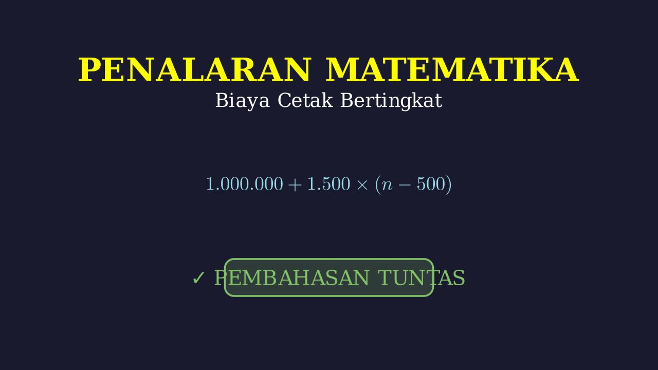 Menghitung Biaya Percetakan