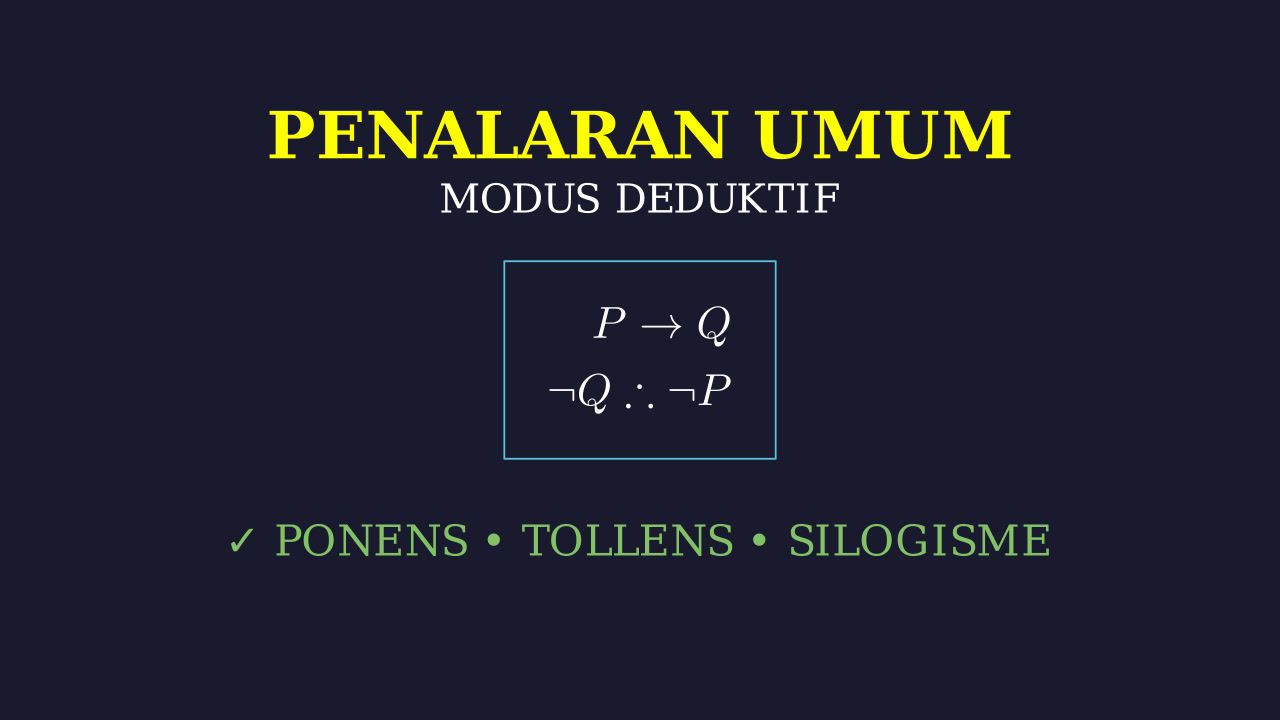 Jenis-Jenis Modus Penalaran Deduktif