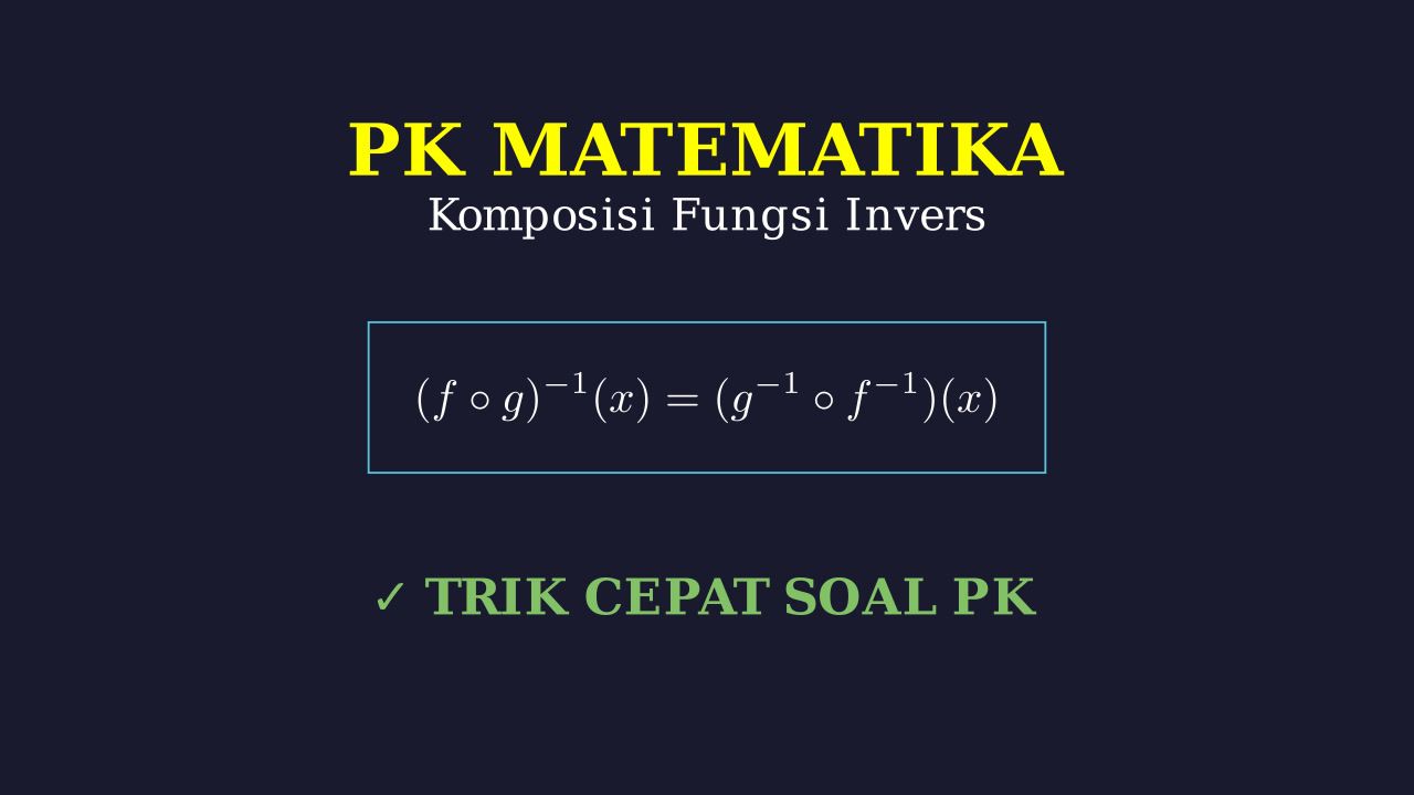 Komposisi Fungsi Invers