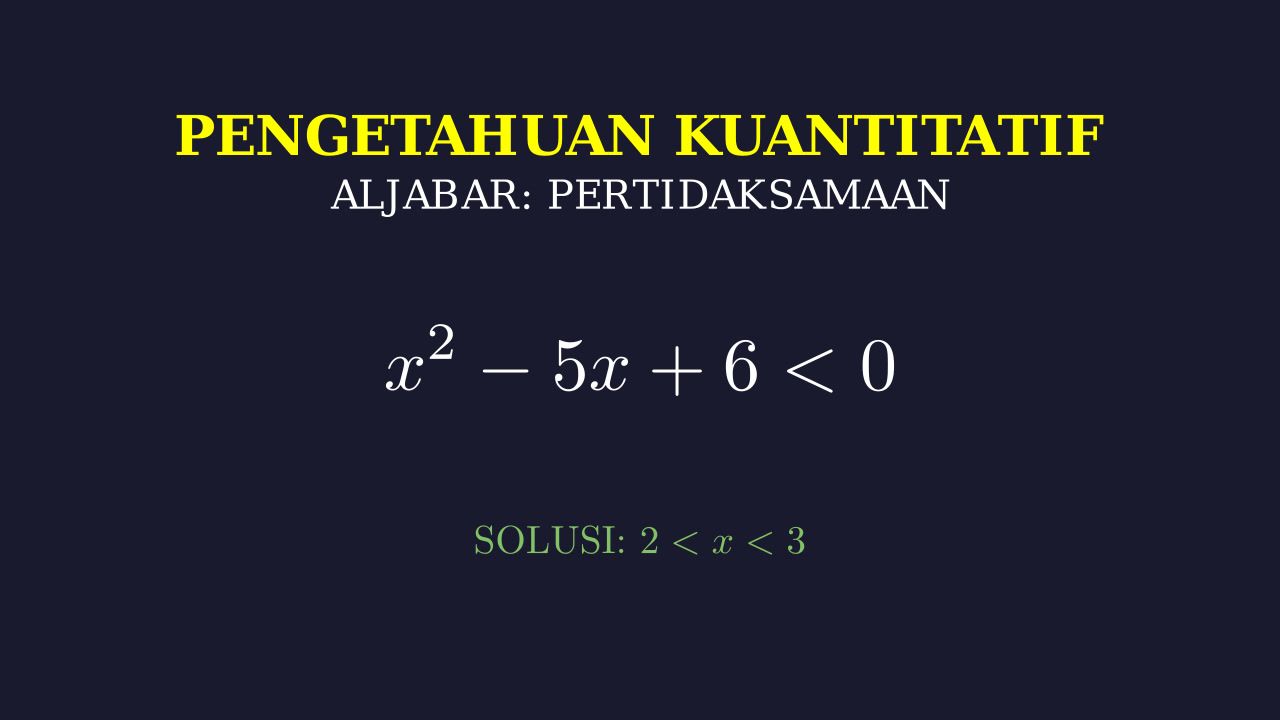 Memahami Pertidaksamaan