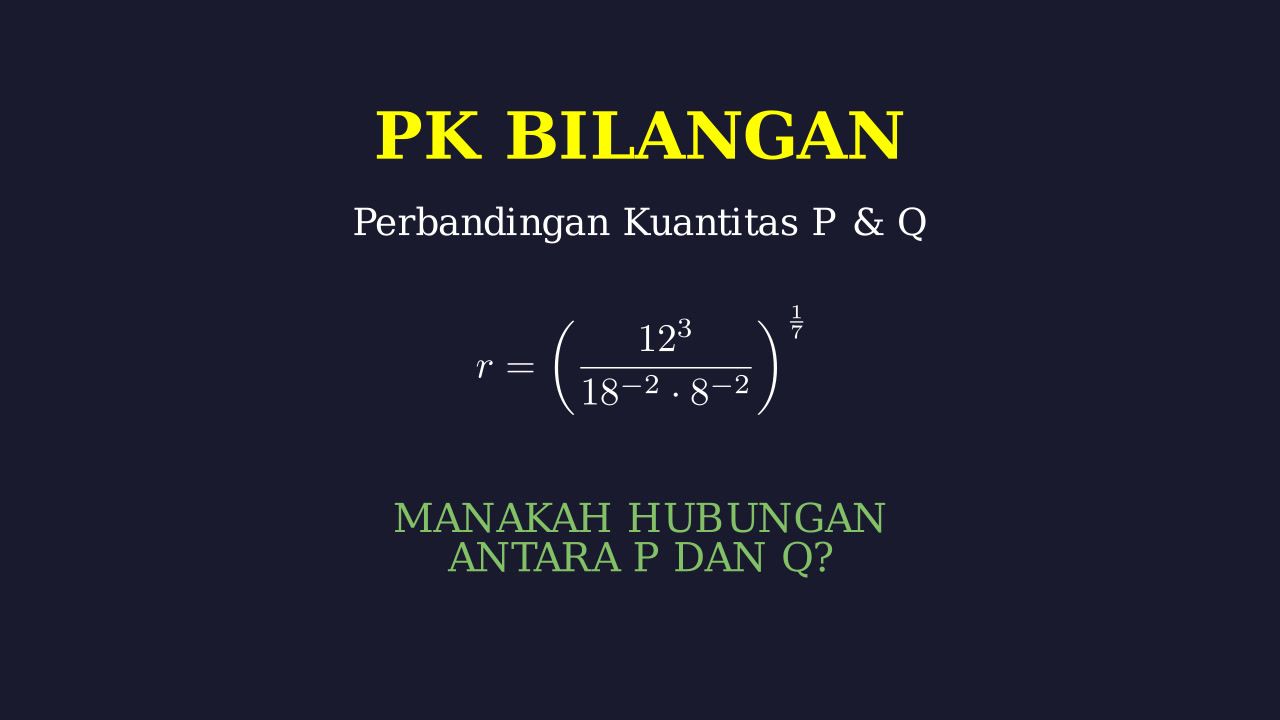 Hubungan Kuantitas P dan Q: Eksponen