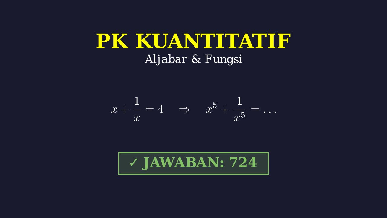 Menghitung Nilai x⁵ + 1/x⁵