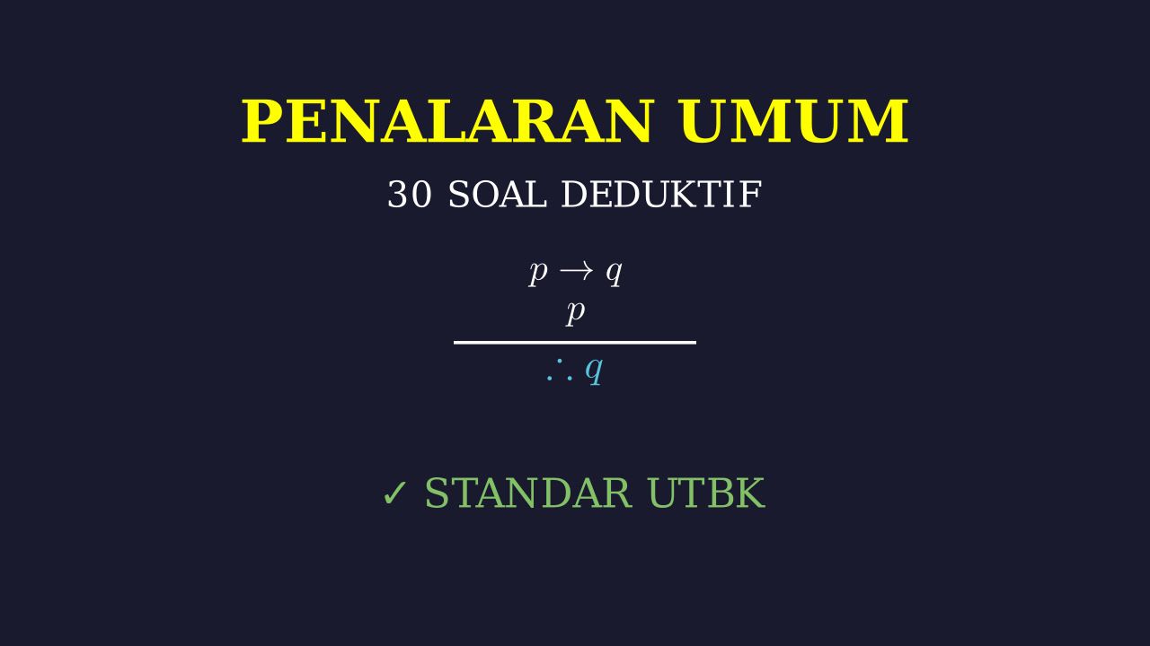 Bedah 30 Soal Penalaran Umum UTBK