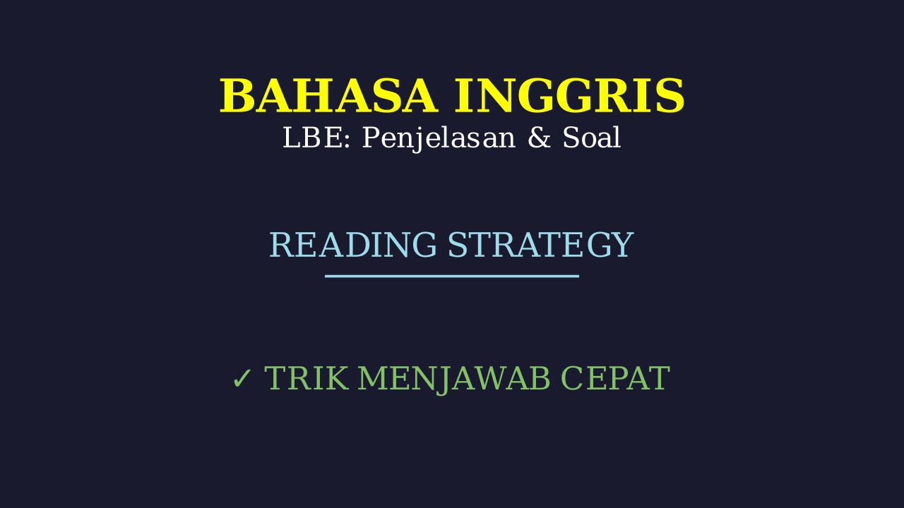LBE: Penjelasan dan Contoh Soal