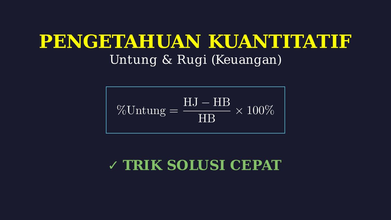 Matematika Keuangan: Untung Dan Rugi