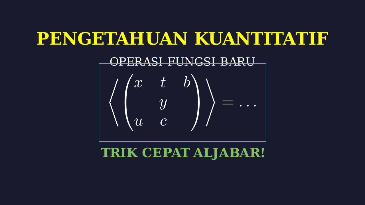 Operasi Hitung Didefinisikan