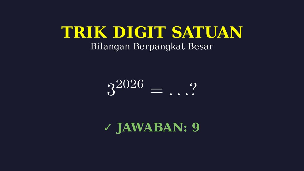 Mencari Digit Satuan Bilangan Berpangkat