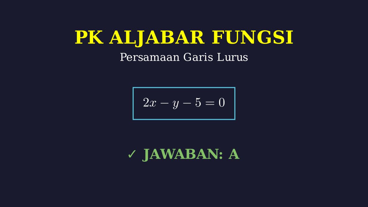Persamaan Garis: Titik Potong & Sejajar