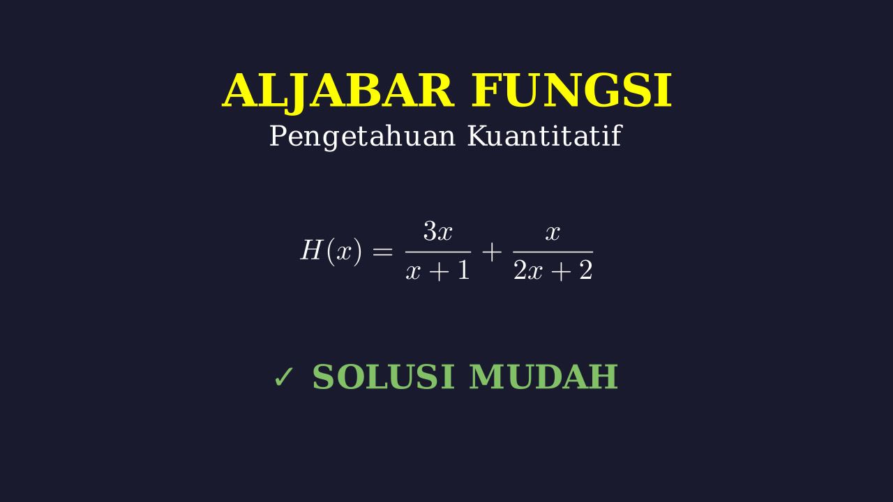 Operasi Aljabar Fungsi