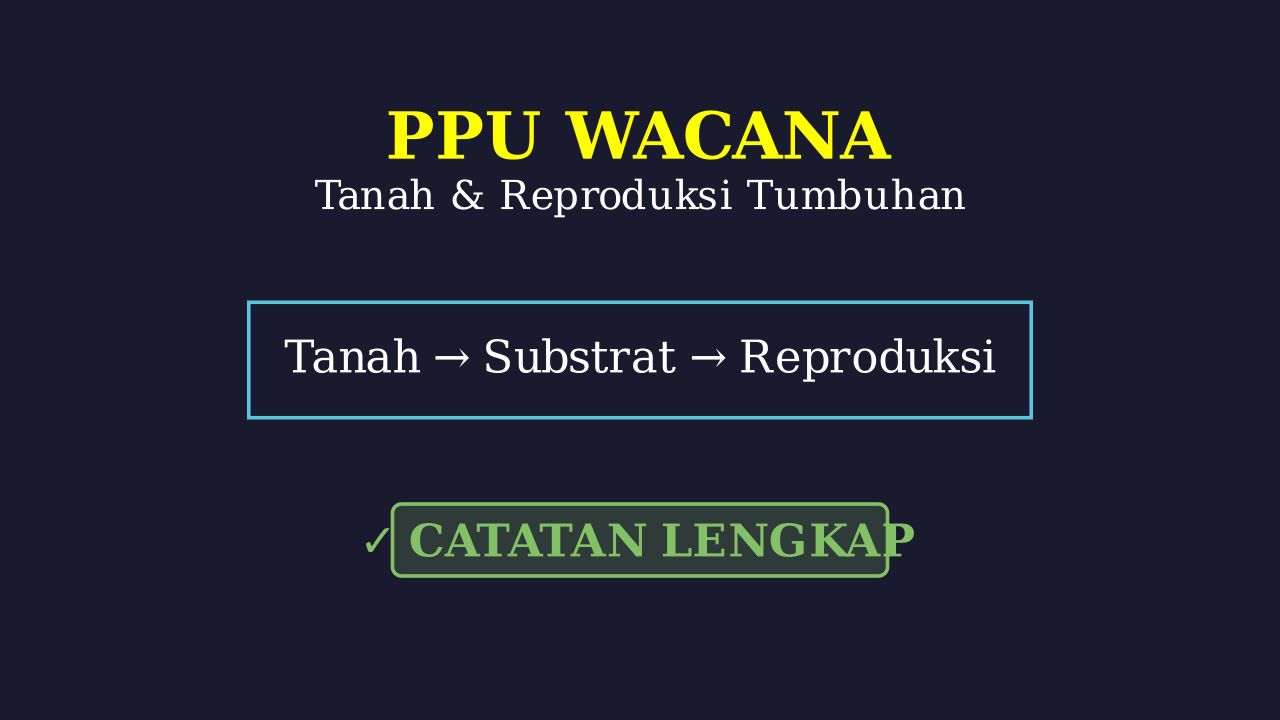 Tanah Sebagai Substrat & Reproduksi Tumbuhan