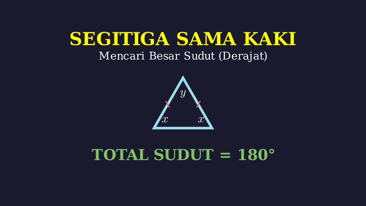 Menghitung Sudut Segitiga Sama Kaki